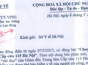 Bộ Y tế yêu cầu làm rõ nghi án rút ruột bảo hiểm ở 115 Hà Nội